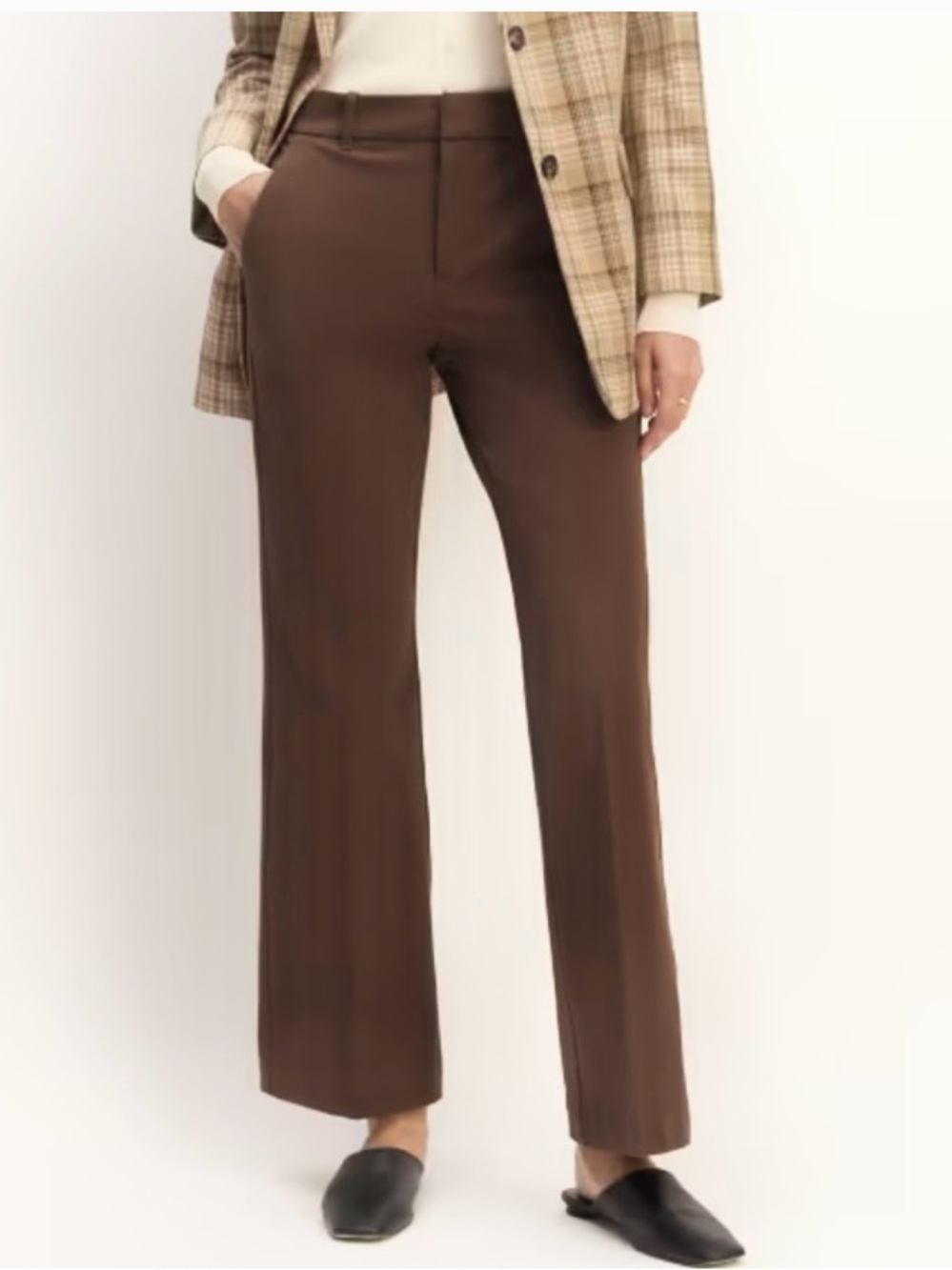 NWT Brown 100% Linen Wide Leg Banana Republic Pants Womens 14 Martin Fit Trouser